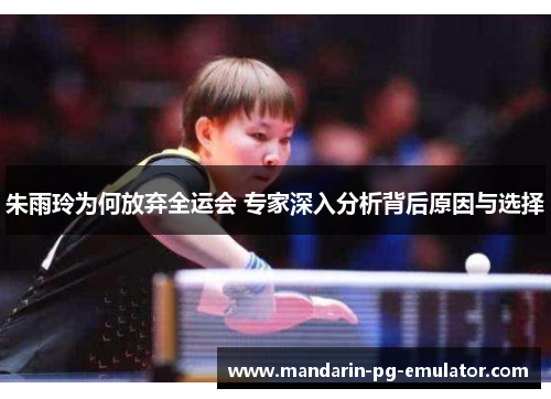 朱雨玲为何放弃全运会 专家深入分析背后原因与选择